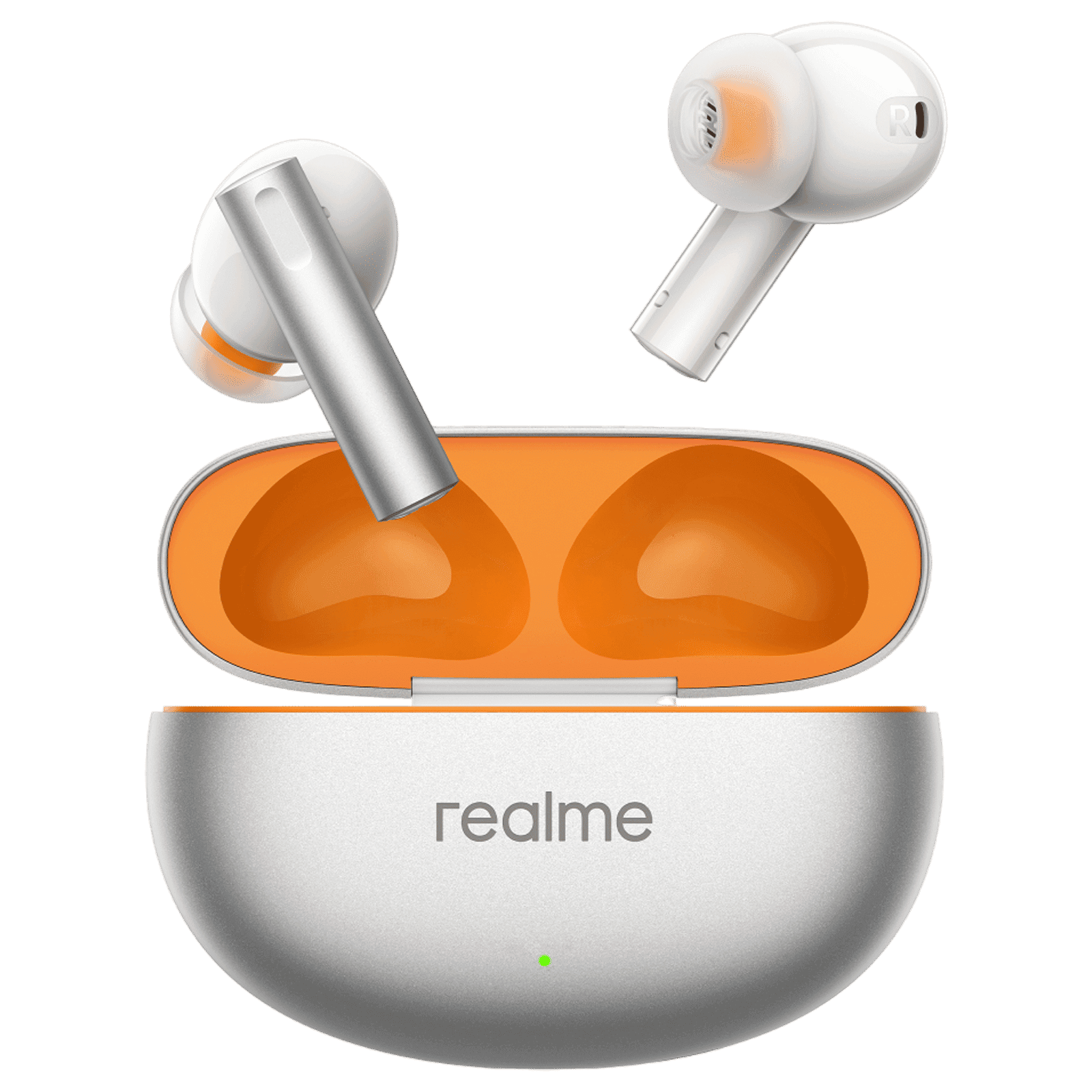 realme Buds Air 6 RMA2402 TWS Earbuds with Active Noise Cancellation (IP55 Water Resistant, Fast Charging, Flame Silver)