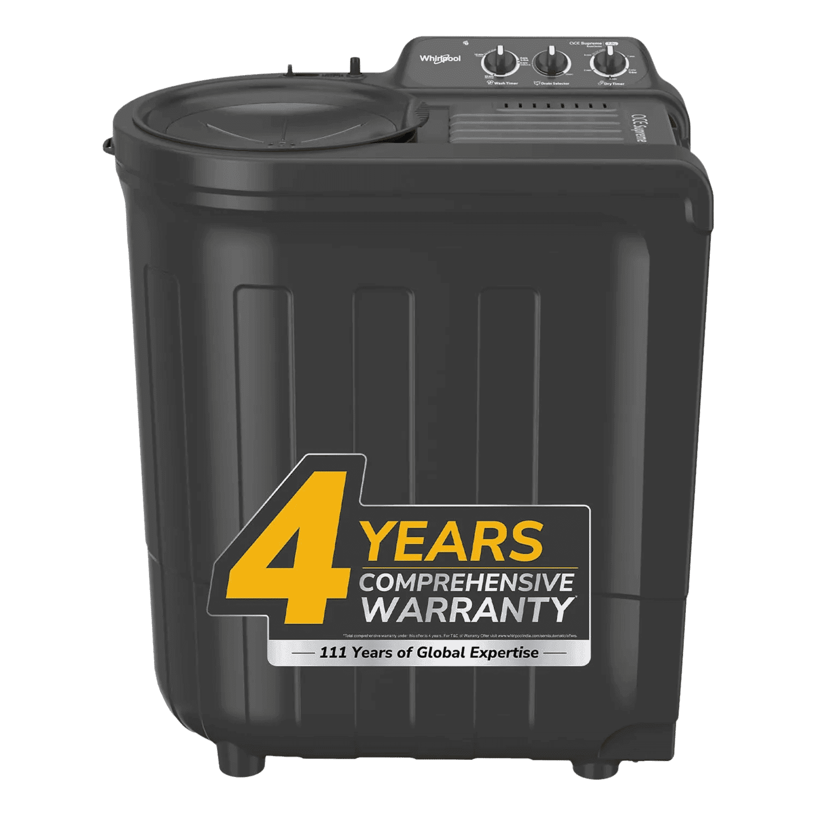 Whirlpool 7.5 kg 5 Star Semi Automatic Washing Machine with In built Scrubber (Magic Clean, 30291, Grey)