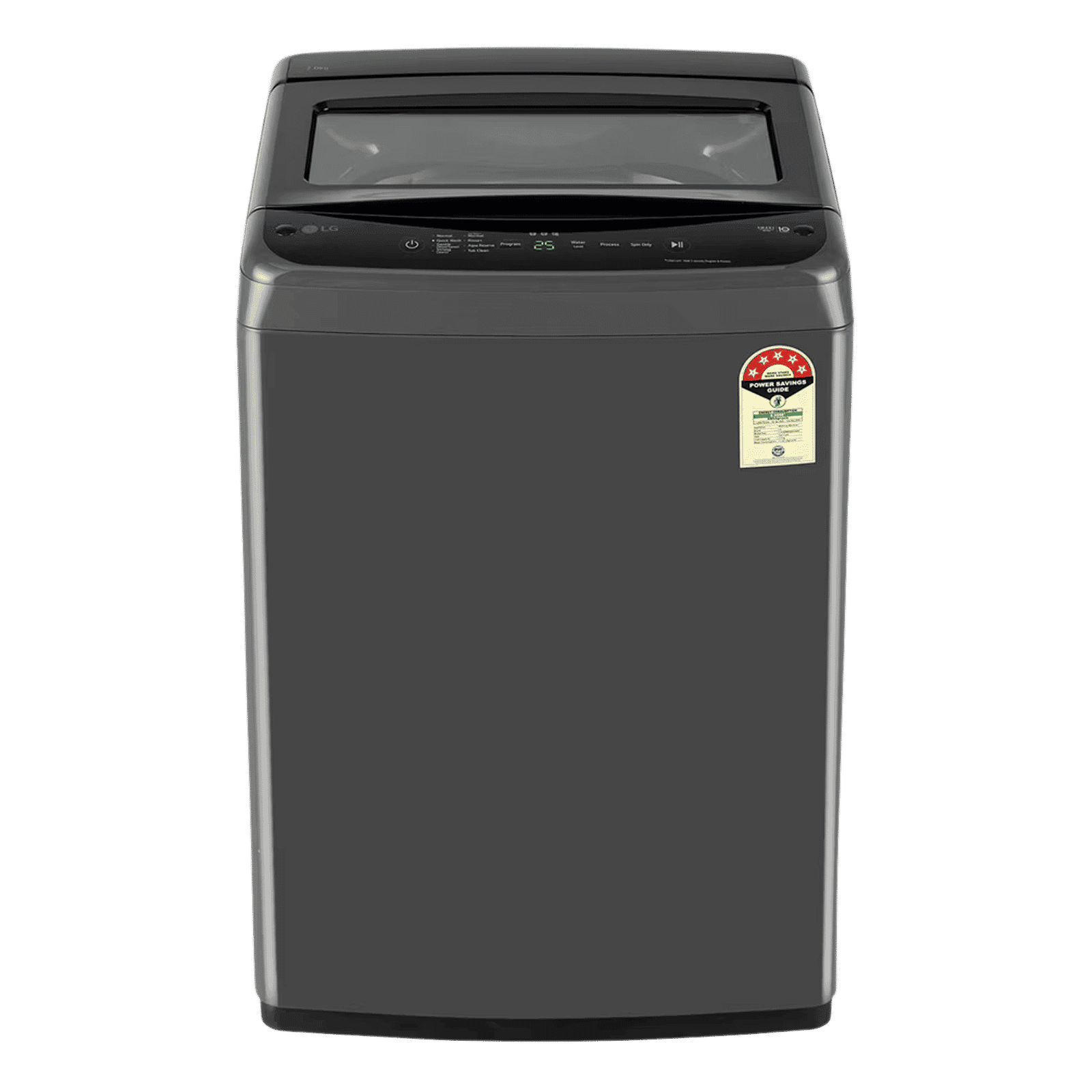 LG 7 kg 5 Star Inverter Fully Automatic Top Load Washing Machine (T70VBMB4ZD.ABMQEIL, Smart Diagnosis, Middle Black)