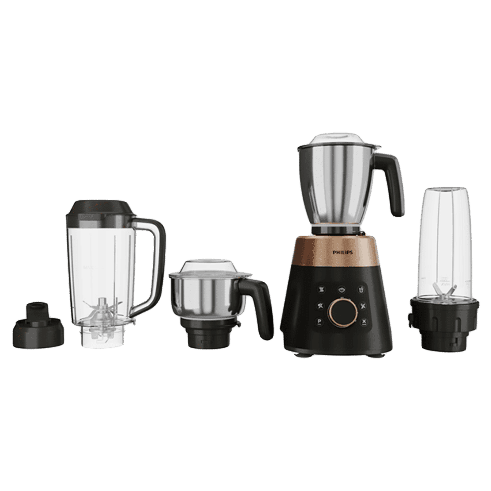 PHILIPS 1000 Watt 4 Jars Mixer Grinder (5 Preset Modes, Black)