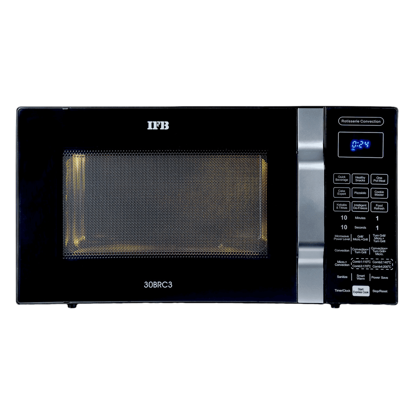 IFB 30L Convection Microwave Oven with 101 Autocook Menus (30BRC3, Black)